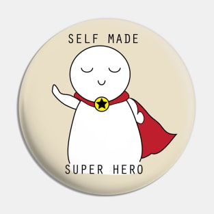 Self made super hero doodle Pin