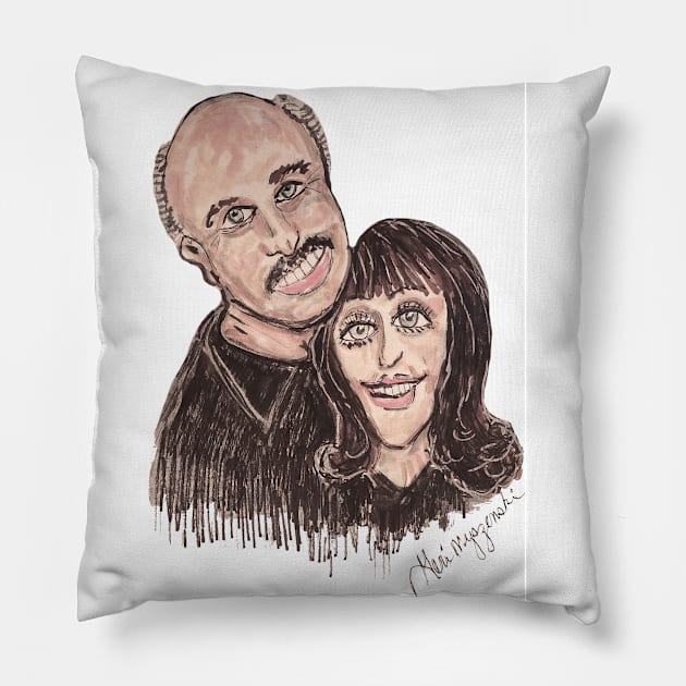 Doctor Phil and Robin McGraw Pillow by TheArtQueenOfMichigan 