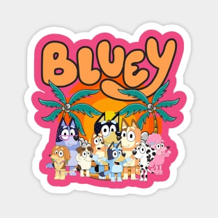 Family's Bluey - Sunset Beach Magnet