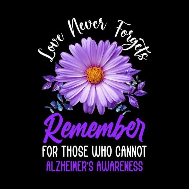 Alzheimer Awareness Tee For Men And Women Purple Sunflower by James Green