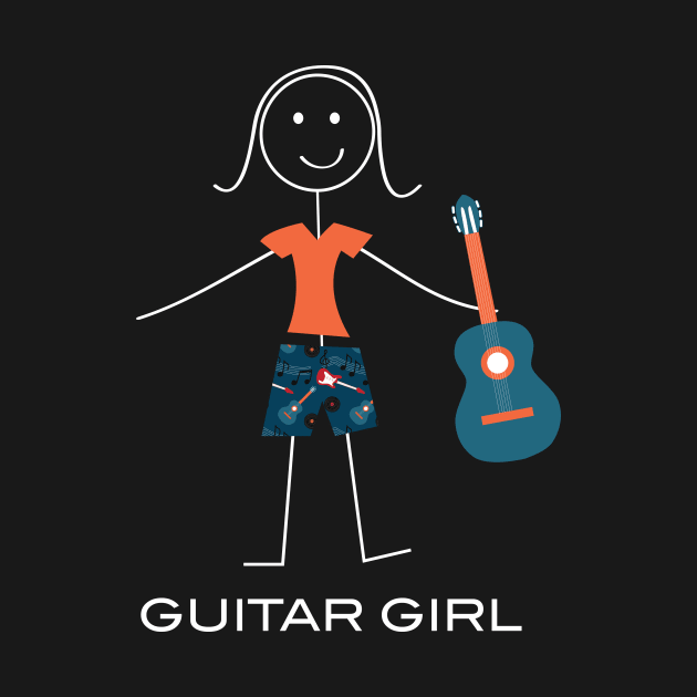 Funny Womens Guitar Girl by whyitsme