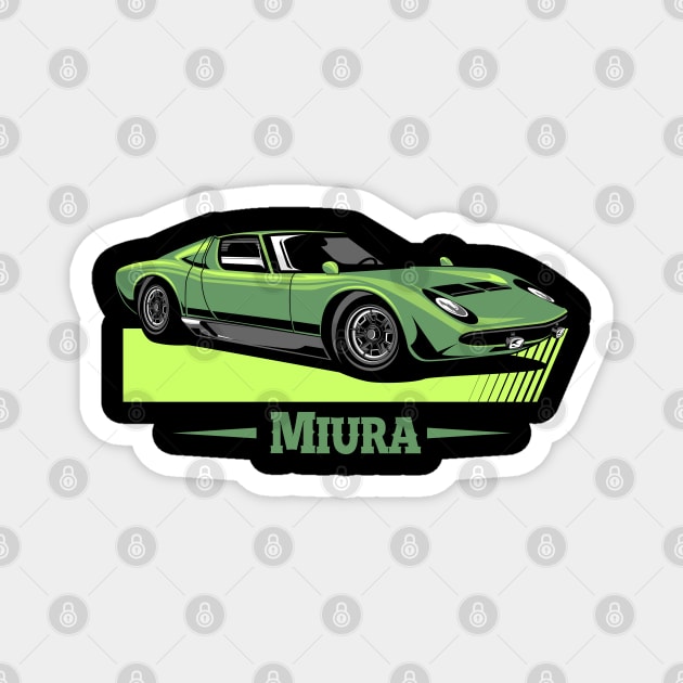 Lamborghini Miura Green Magnet by aredie19