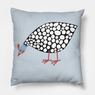 Guinea Hen Farmyard Art Pillow