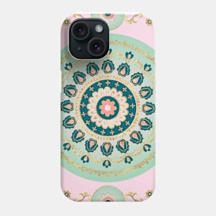 Vintage gold mandala ornament design Phone Case