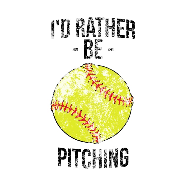 I'd rather be pitching funny silly t-shirt by RedYolk