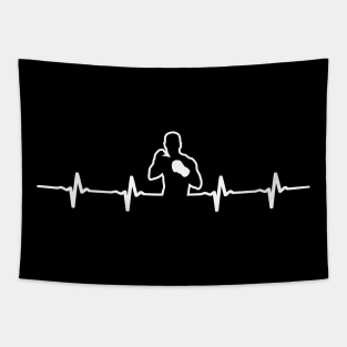 MMA Fighter Heartbeat T-shirt Tapestry
