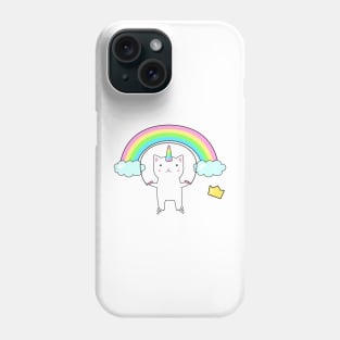 Cute loving Caticorn Rainbow Unicorn girl Phone Case