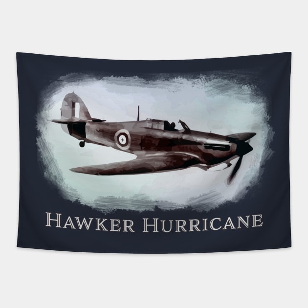 Hawker Hurricane - WW2 fighter plane - vintage warbird Tapestry by jdunster