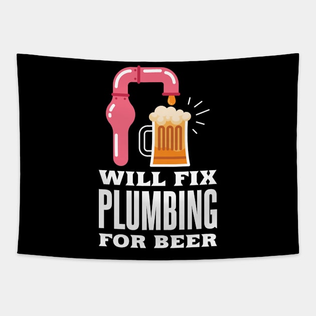 Plumber Plumbing for Beer Tapestry by TheBestHumorApparel