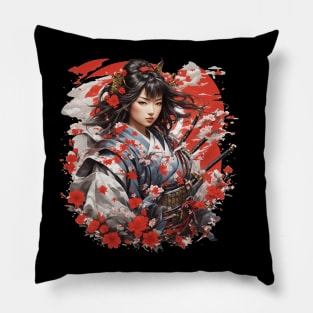 Samurai Girl Pillow