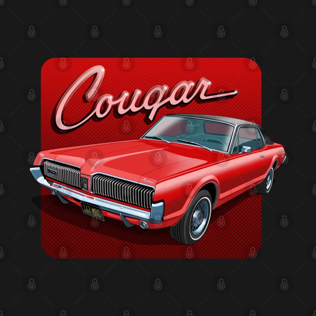 1967 Mercury Cougar cardinal red by candcretro