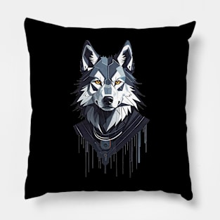 Abstract Wolf Pillow