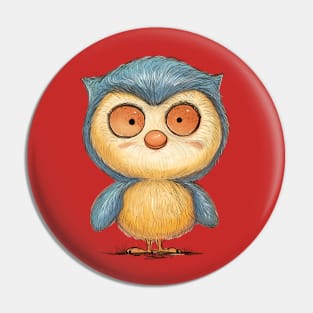 Little blue owl Pin