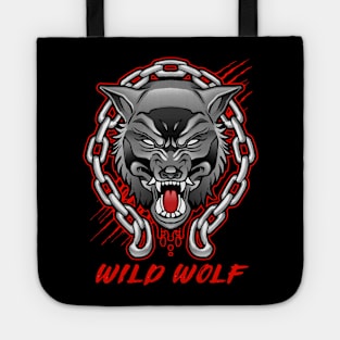 Angry Wild Wolf Tote