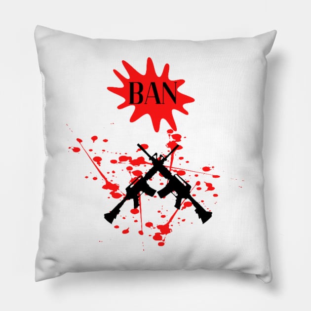 Ban gun Pillow by houdasagna