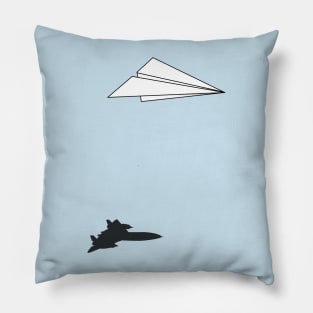 Paper Airplane Shadow Pillow