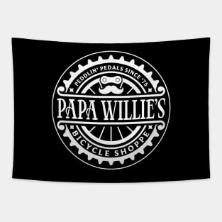 Papa Willie's Bicycle Shoppe Tapestry