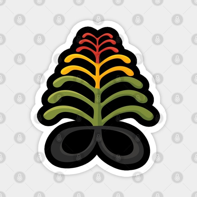 Aya Adinkra Fern in Pan African colors Magnet by tatadonets