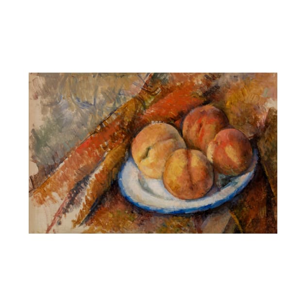 Four Peaches on a Plate by Paul Cezanne by Classic Art Stall