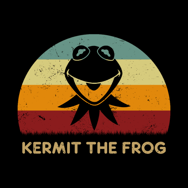 Retro Sunset - Kermit The Frog by GoodIdeaTees