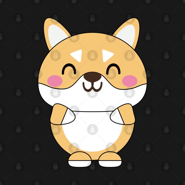 Cute Kawaii Shiba Inu by Kam Bam Designs