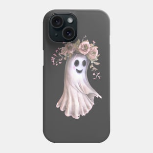 Boho Floral Cute Ghost Phone Case