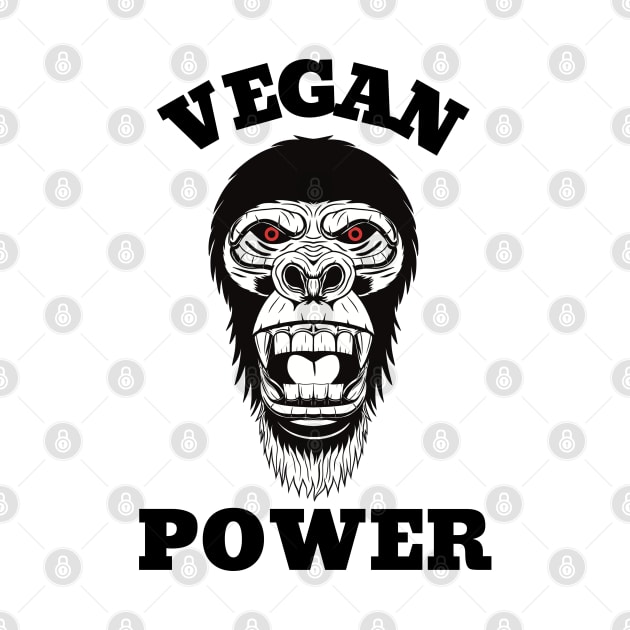 Vegan Power Workout, Gorilla Head by micho2591