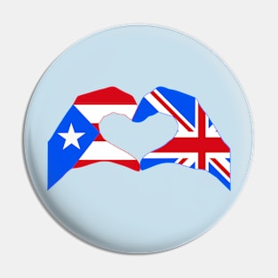 We Heart Puerto Rico & UK Patriot Flag Series Pin