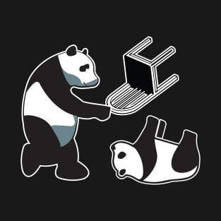 Funny Panda Wrestling T-Shirt