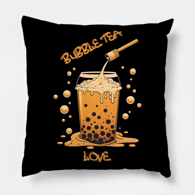 Bubble Tea Love Pillow by i2studio