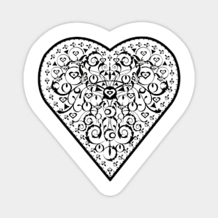 Ironwork heart black Magnet