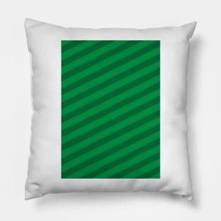 Celtic Green and Green Angled Hoops Pillow