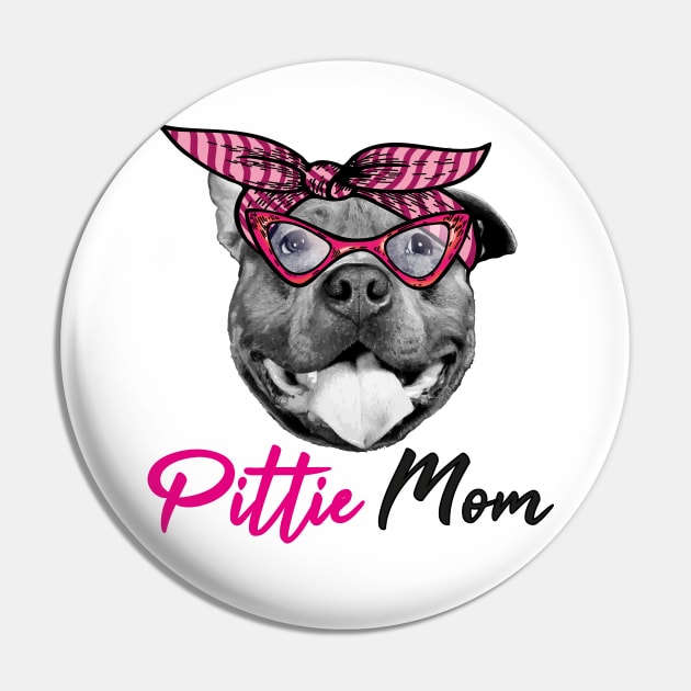 Pittie Mom Pin by PrettyPittieShop