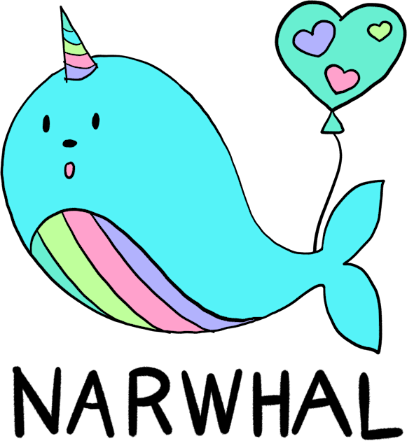 narwhal Kids T-Shirt by zanne designs