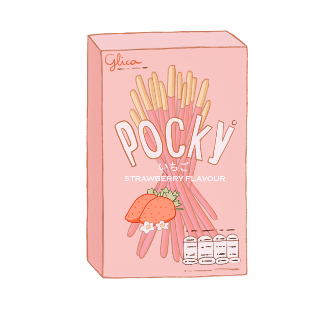 Strawberry Pocky - Pocky - T-Shirt | TeePublic