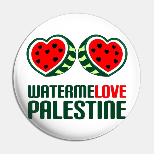 Watermelove for Free Palestine Pin by radeckari25