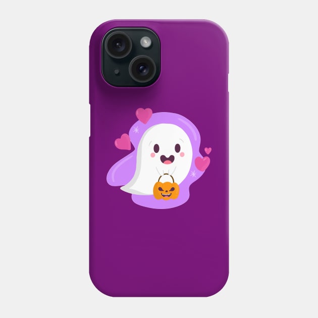 Kawaii Ghost Phone Case by MutchiDesign