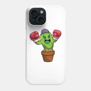 Cactus with Spines as Boxer with Boxing gloves Phone Case