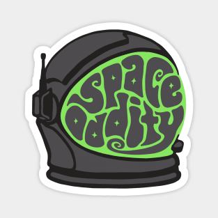 Space Oddity Astronaut Helmet Word Art Magnet