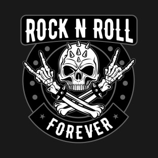 ROCK AND ROLL SKULL T-Shirt