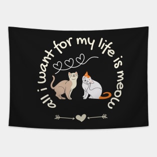 Meow loving Cats couple Tapestry