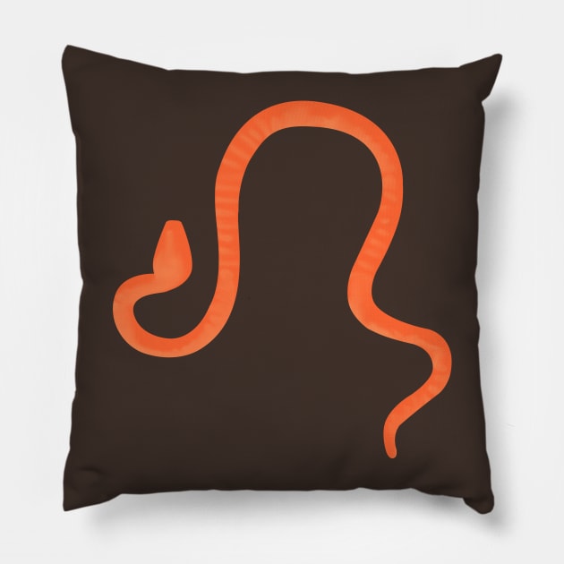 In my boot, there is a snake (orange) Pillow by gigglelumps