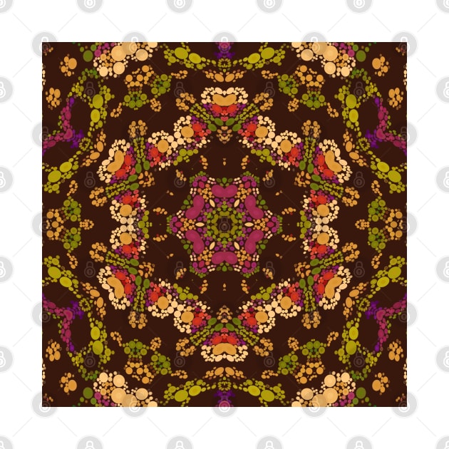 Dot Mandala Yellow Purple and Orange by WormholeOrbital