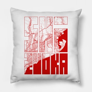 Shizuoka, Japan City Map Typography - Oriental Pillow