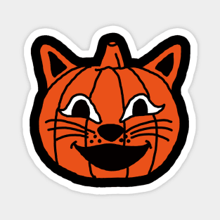 Halloween Pumpkin Cat Magnet