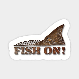 Fish on redfiish Magnet