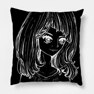 Portrait line art Pillow