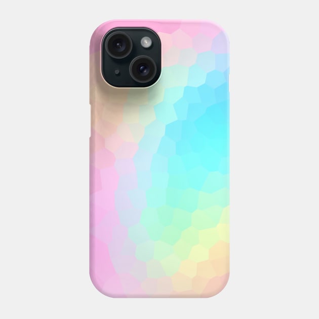 Pastel Rainbow Gradient with Stained Glass Effect Phone Case by KelseyLovelle