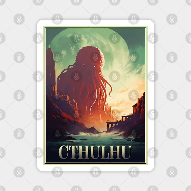 Cthulhu Poster Magnet by RetroPandora