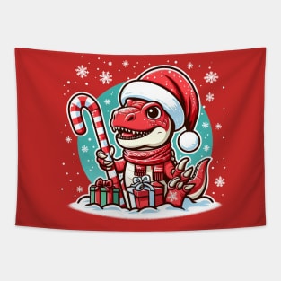 Christmas T-Rex Tapestry